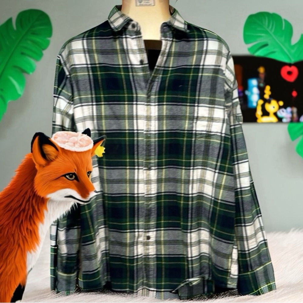 NEW & UNWORN - 100% brushed cotton winter plaid shirt from Amazon Essentials